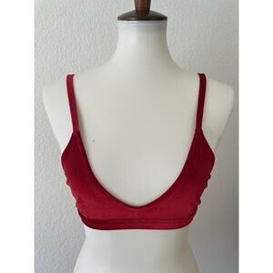 Fox Swim Bikini Top Swimwear Plunge Lined Velvet